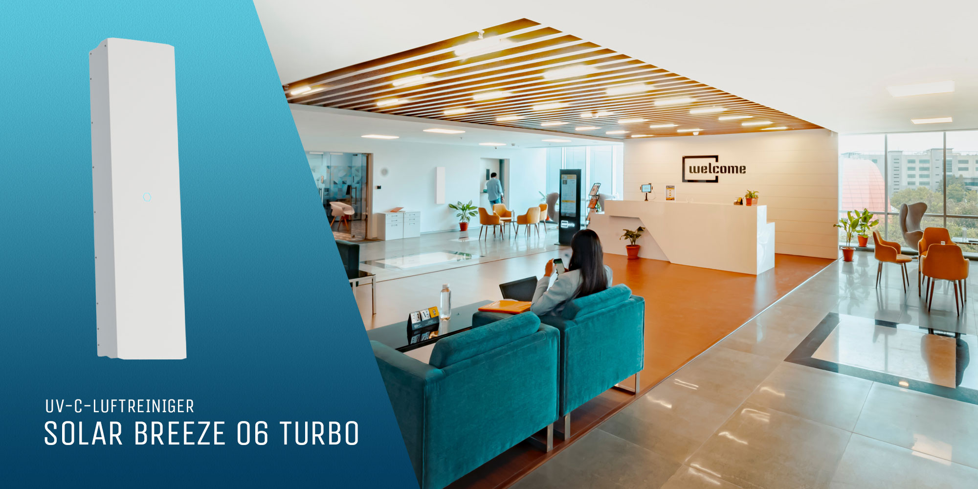 UVC-Luftreiniger SOLAR-BREEZE 06 Turbo für Großraumgebrauch